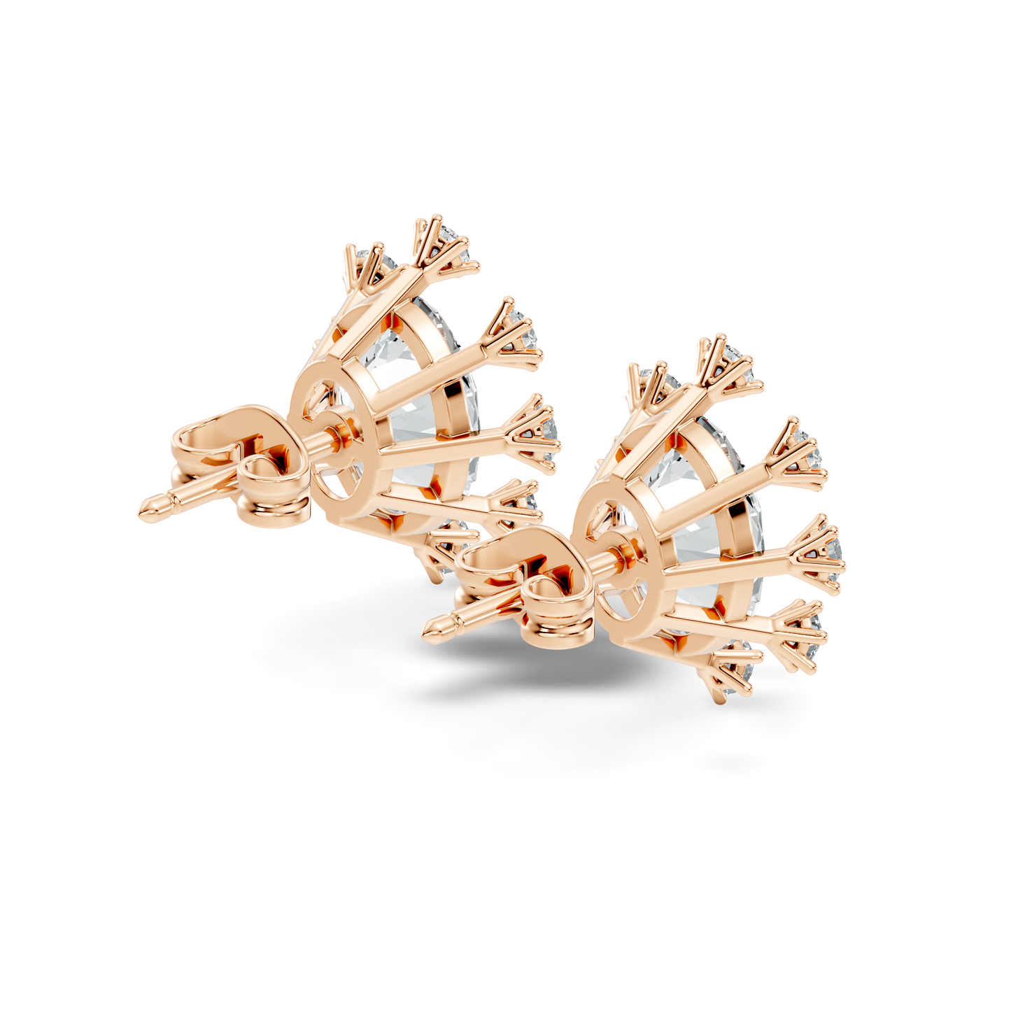 Oval & Round Shapes 4.51 Ct Lab Grown Diamond Esthetic New Style Studs Diamond Earrings For Women