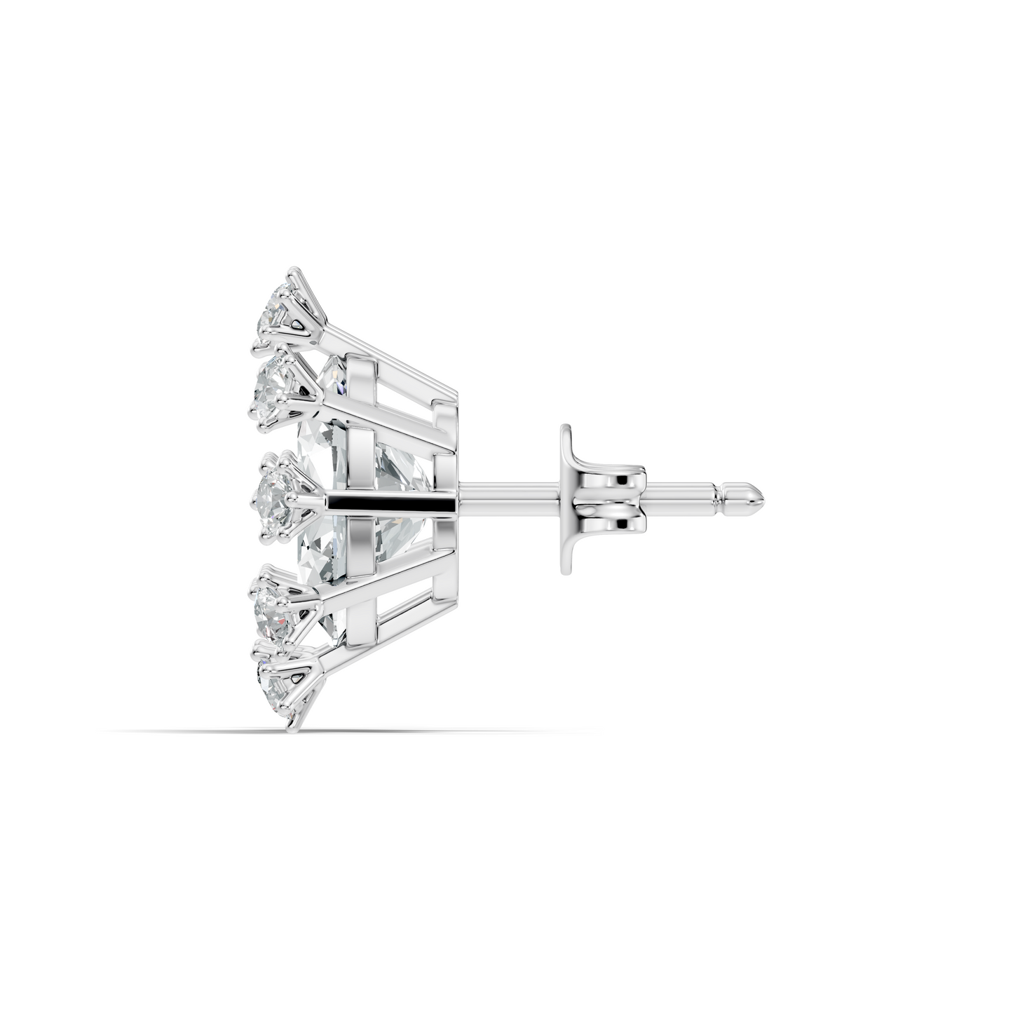 Oval & Round Shapes 4.51 Ct Lab Grown Diamond Esthetic New Style Studs Diamond Earrings For Women