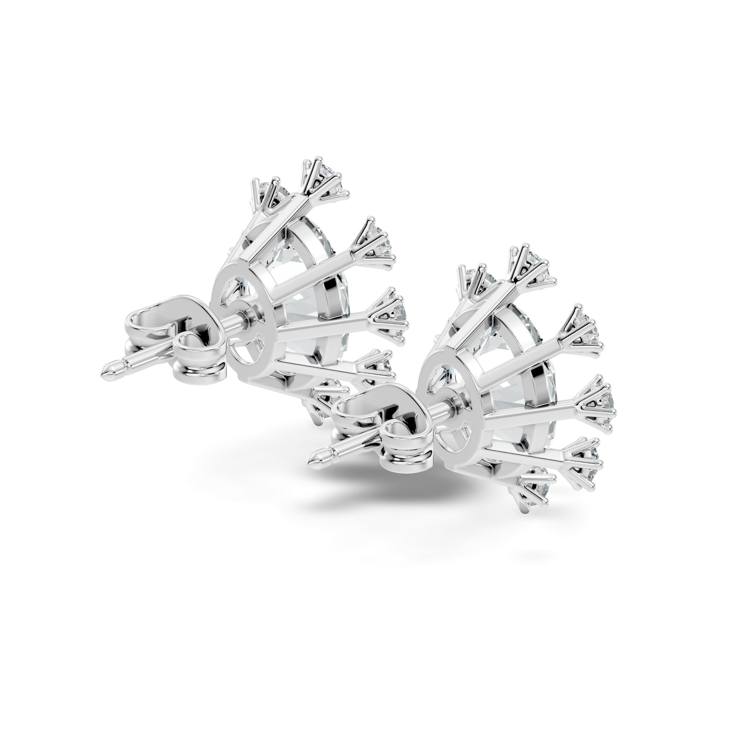 Oval & Round Shapes 4.51 Ct Lab Grown Diamond Esthetic New Style Studs Diamond Earrings For Women