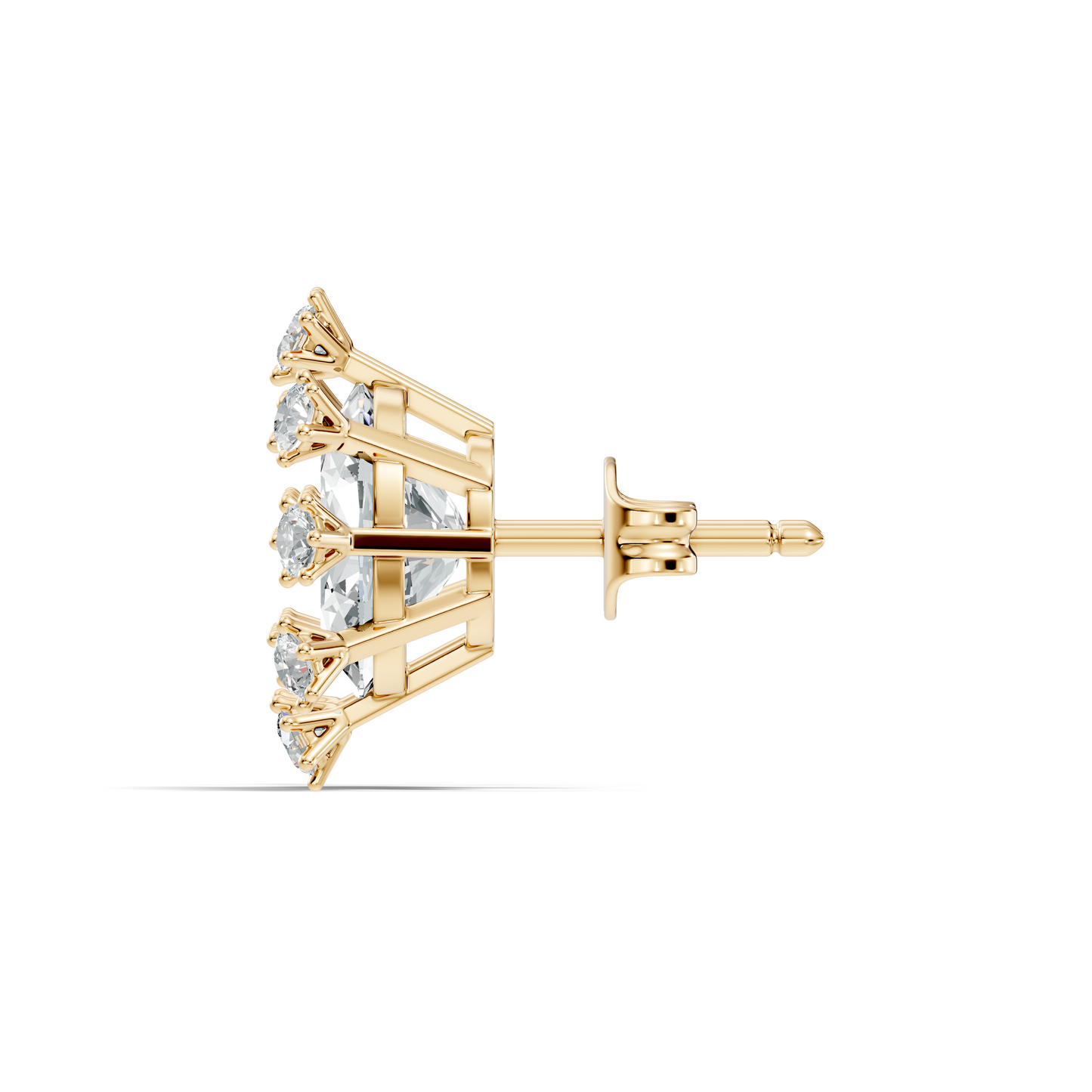 Oval & Round Shapes 4.51 Ct Lab Grown Diamond Esthetic New Style Studs Diamond Earrings For Women