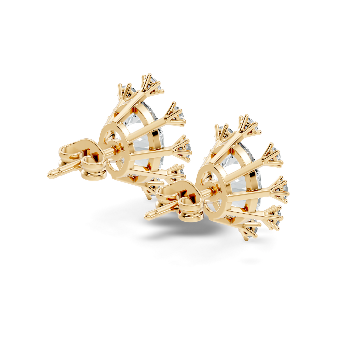 Oval & Round Shapes 4.51 Ct Lab Grown Diamond Esthetic New Style Studs Diamond Earrings For Women