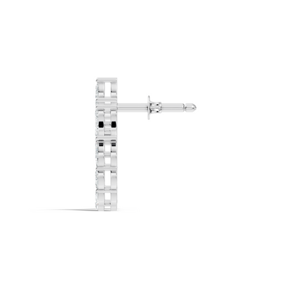 Elegant Marquise Shaped Diamond  Earring Vintage Floral Stud Perfect Gift For Womens