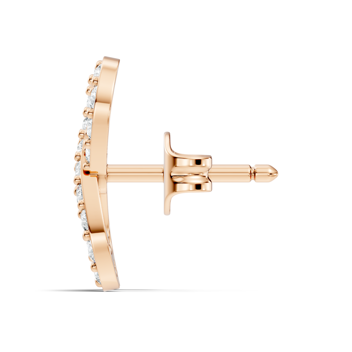 Round Shape Natural & lab grown Diamond 14k Solid Gold Shinning Unique New Studs Earrings For Weeding Wear