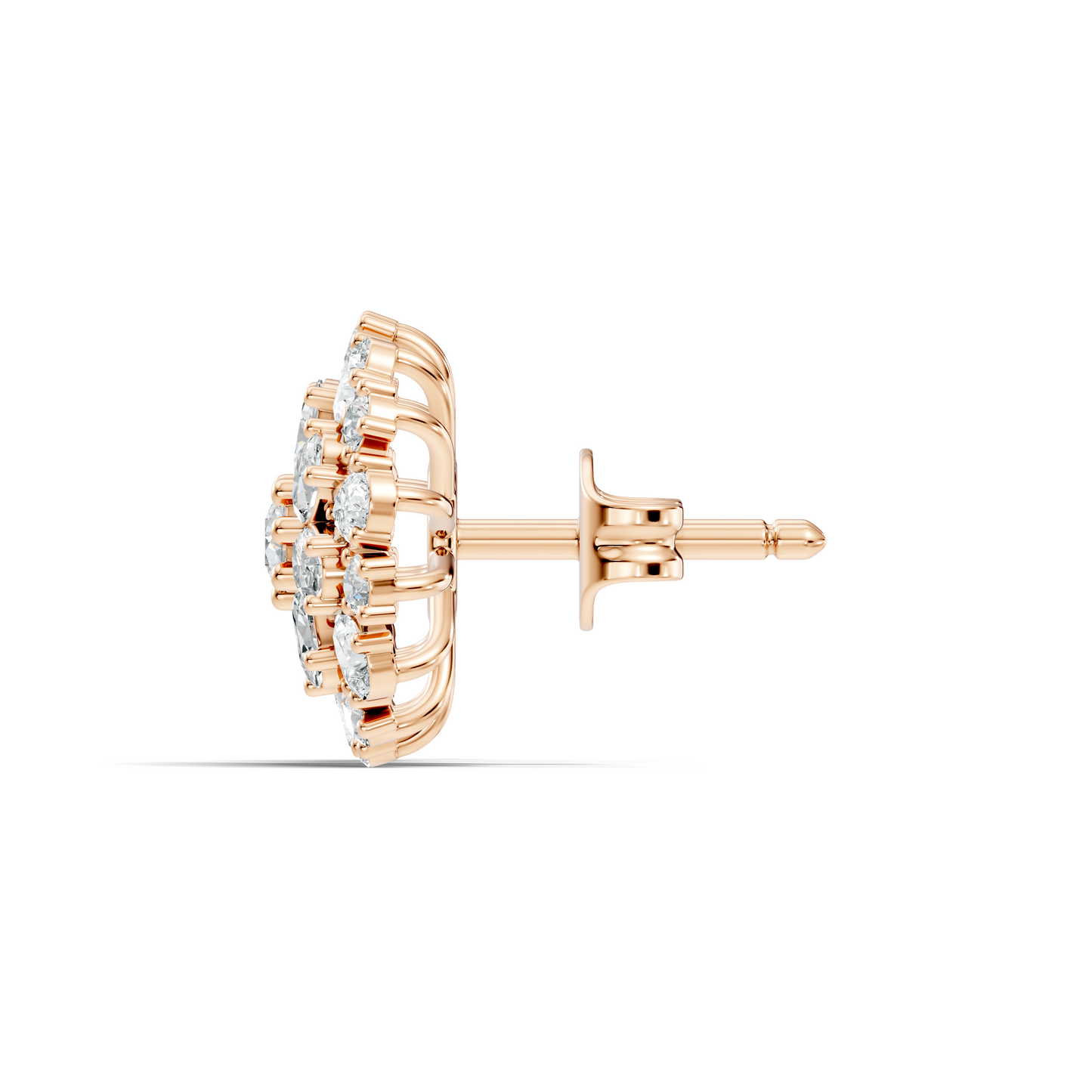 2.91 Ct Pear, Oval, Round Shape Diamond With 14k Solid Rose Gold Elegance Vintage Affordable Diamond Earrings