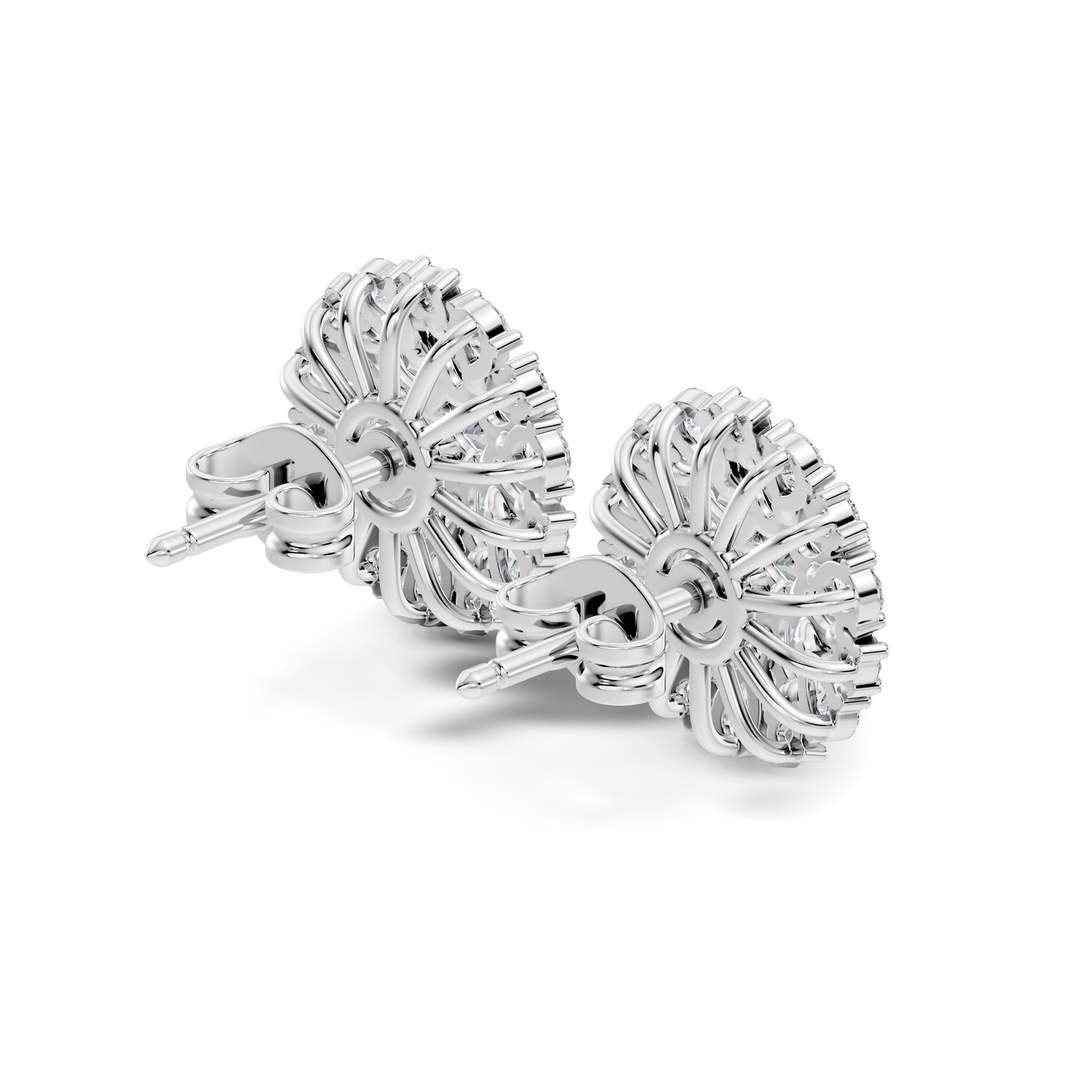 2.91 Ct Pear, Oval, Round Shape Diamond With 14k Solid Rose Gold Elegance Vintage Affordable Diamond Earrings