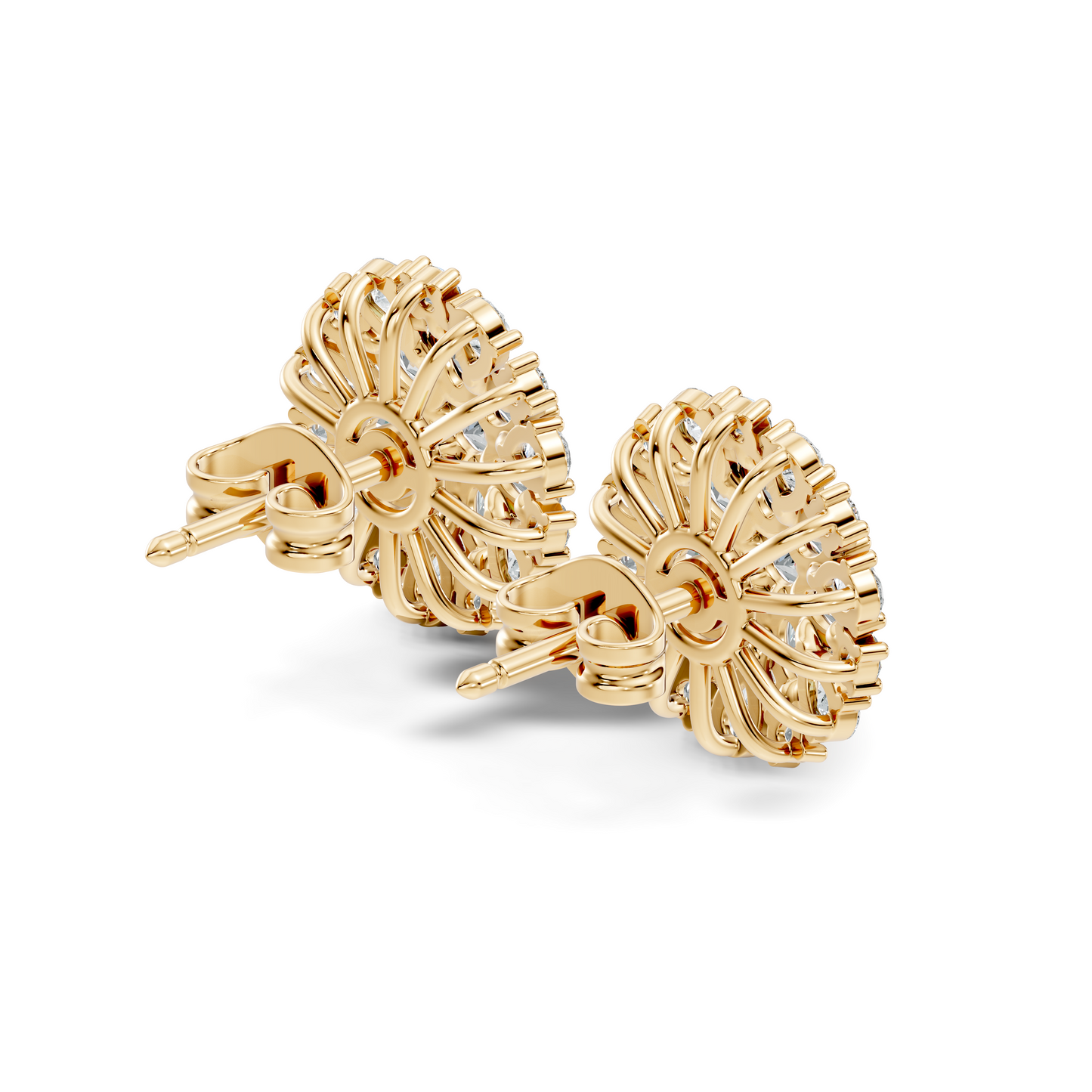 2.91 Ct Pear, Oval, Round Shape Diamond With 14k Solid Rose Gold Elegance Vintage Affordable Diamond Earrings