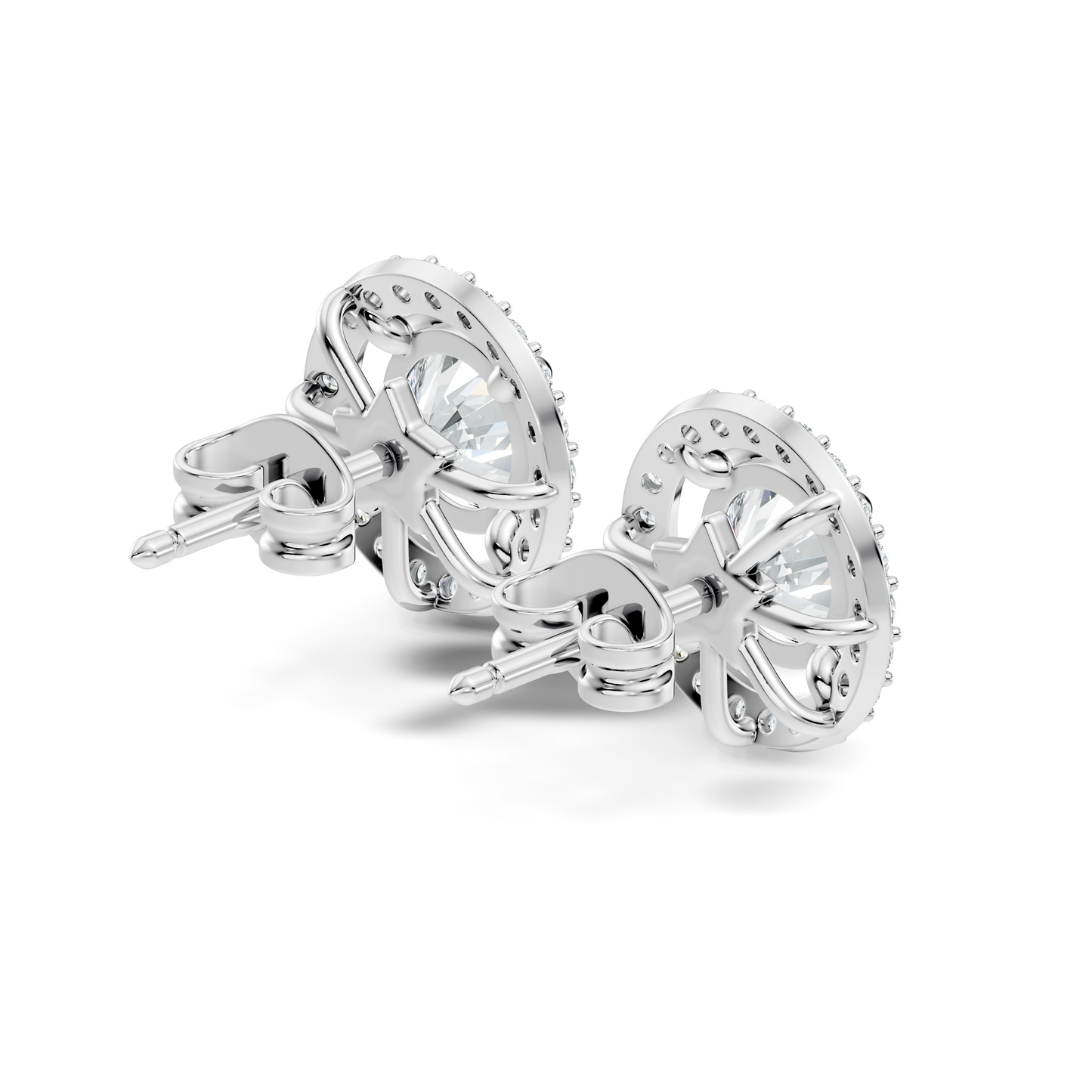 2.12 Ct Lab Grown Diamond Round Shape Minimalist New Classic Diamond Earrings For Wedding Wear