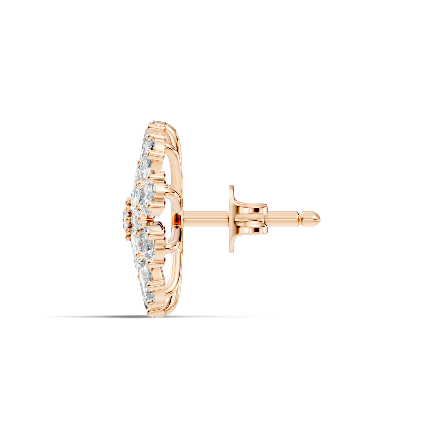 Pear, Round, Marquise 4.17 Ct lab Grown & Natural Diamond Dazzling Stacking Earrings For Women