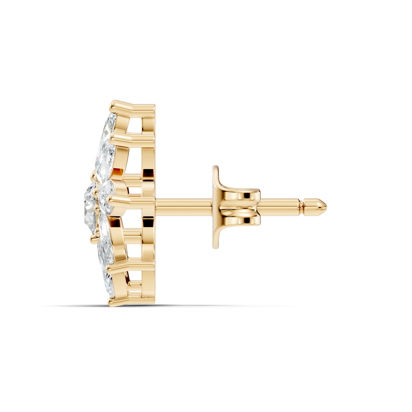 Marquise & Round Shape natural & Lab Grown Diamond New Style Esthetical Diamond Earrings For Birthday Gift