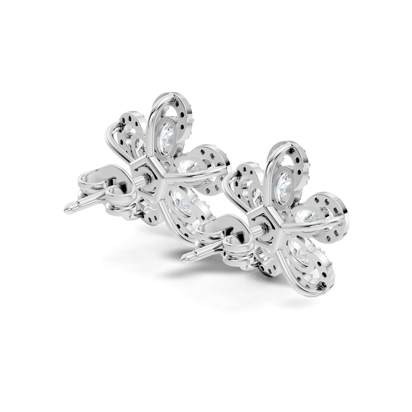 2.56 Ct Round & Oval Shape Lab Grown & Natural Diamond Every Wear Sparkling Diamond Earrings For Women