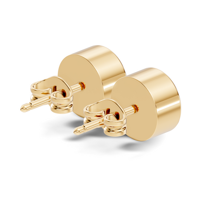 Round Shape Lab Grown Diamond 10k Solid Gold Diamond Earrings For New Party Wear Look For Women