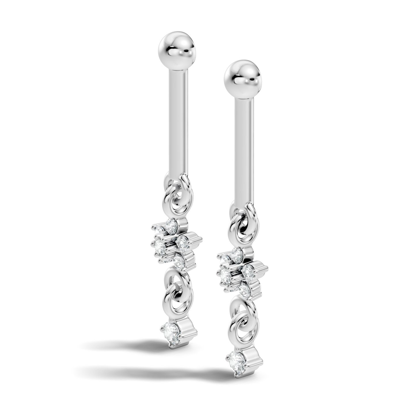 18k Solid Gold Round Shape Natural & Lab Grown Diamond New Classic Studs Women Diamond Earrings