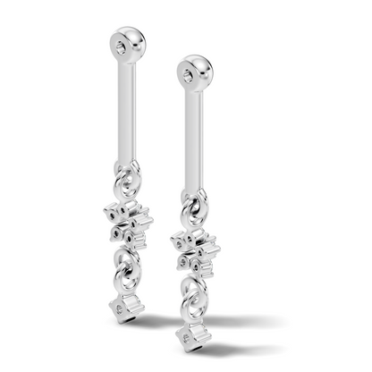 18k Solid Gold Round Shape Natural & Lab Grown Diamond New Classic Studs Women Diamond Earrings