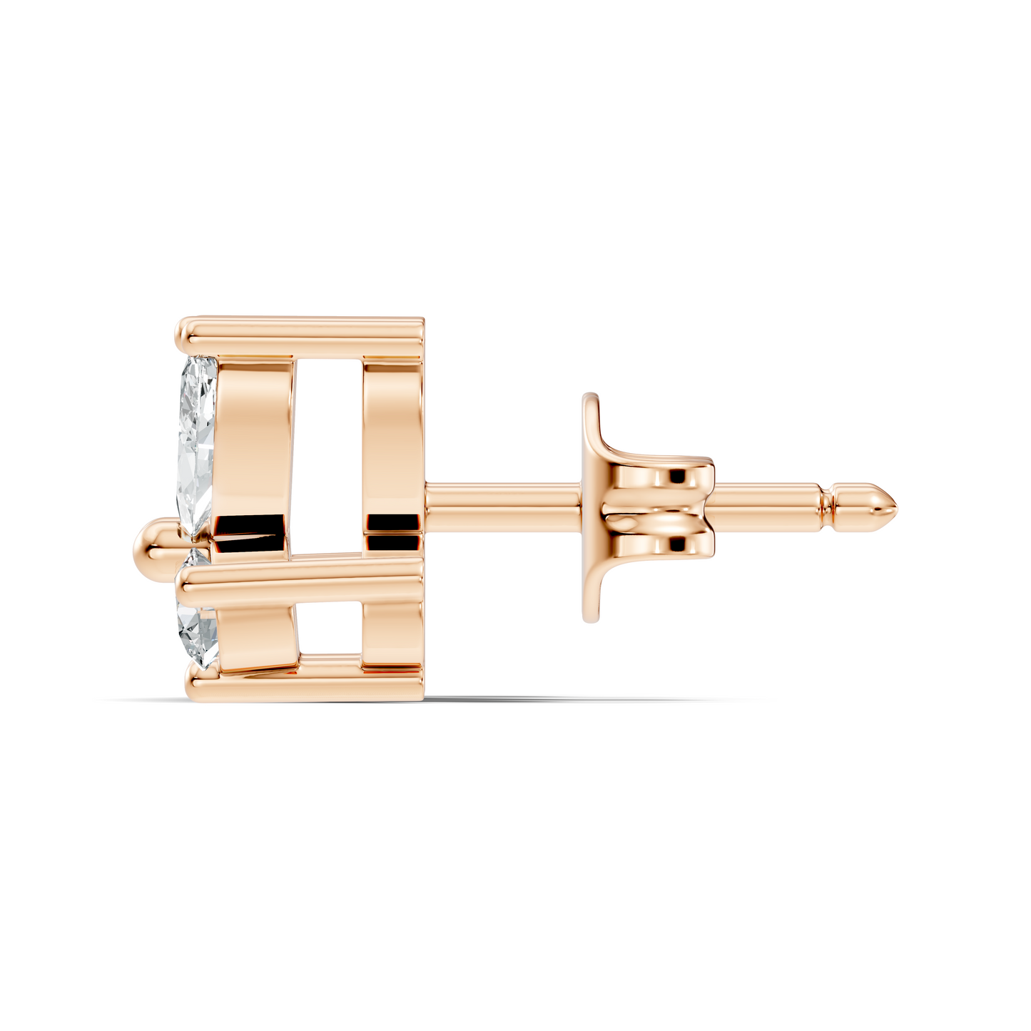 Stunning Marquise & Round Natural Diamond 14k Solid Gold Elegance Vintage Earrings For Birthday Gift