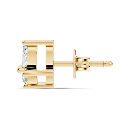 Stunning Marquise & Round Natural Diamond 14k Solid Gold Elegance Vintage Earrings For Birthday Gift