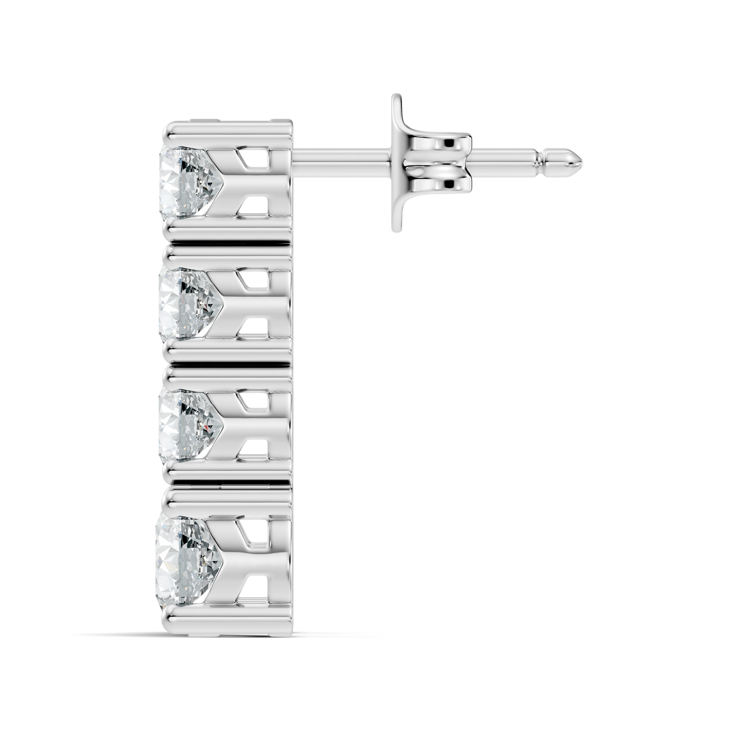 Round Shape 2.06 Ct Lab Grown Diamond Unique Style Classic Studs Earrings For Her