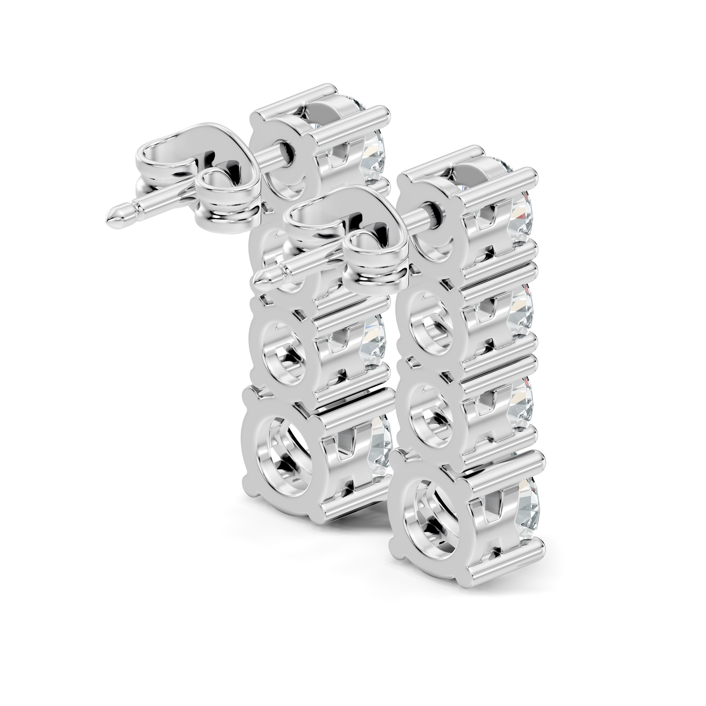 Round Shape 2.06 Ct Lab Grown Diamond Unique Style Classic Studs Earrings For Her