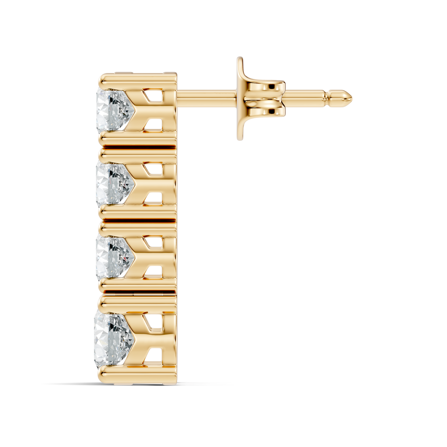 Round Shape 2.06 Ct Lab Grown Diamond Unique Style Classic Studs Earrings For Her