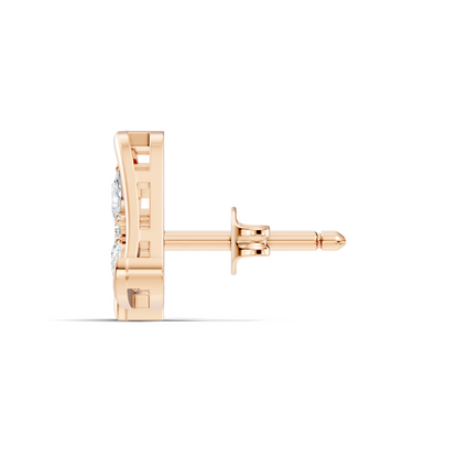 Elegant Pear Or Round Shaped Diamond Stud Earring Classic Affordable Earring Perfect Gift In 14K Solid Gold