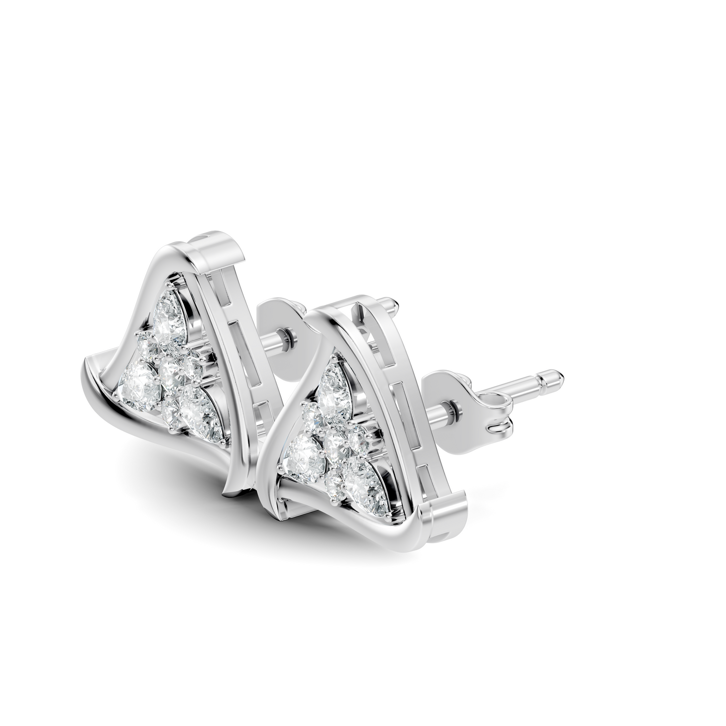 Elegant Pear Or Round Shaped Diamond Stud Earring Classic Affordable Earring Perfect Gift In 14K Solid Gold