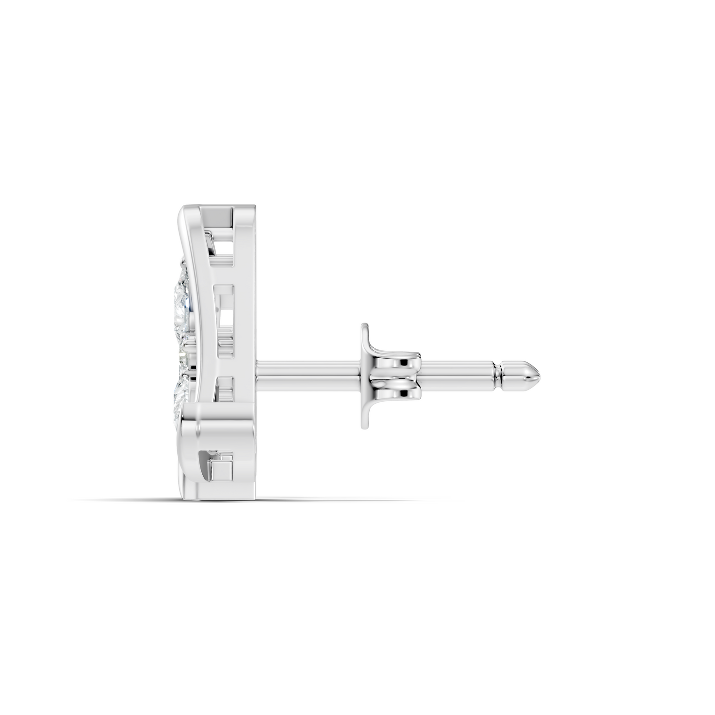 Elegant Pear Or Round Shaped Diamond Stud Earring Classic Affordable Earring Perfect Gift In 14K Solid Gold