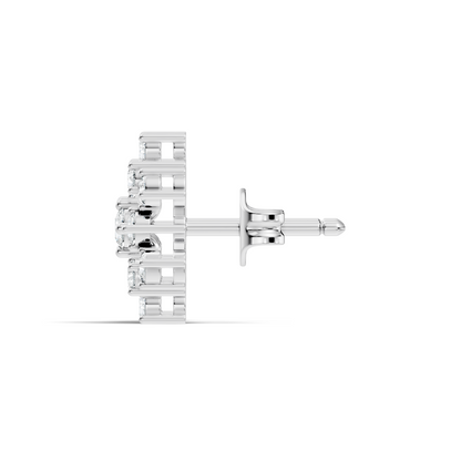 Round Shape New Shinning Sparkle 14k Solid Gold Lab Grown Diamond Earring For Daily Wear