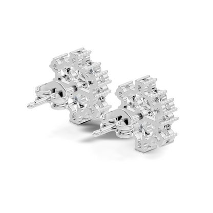 Round Shape New Shinning Sparkle 14k Solid Gold Lab Grown Diamond Earring For Daily Wear