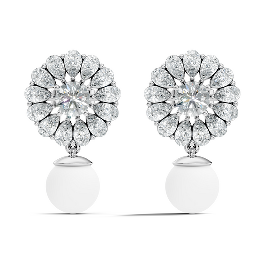 3.24 CT Pear Cut Diamond Stud Lab Grown Wedding Studs Unique drop Earring Gift For Women's