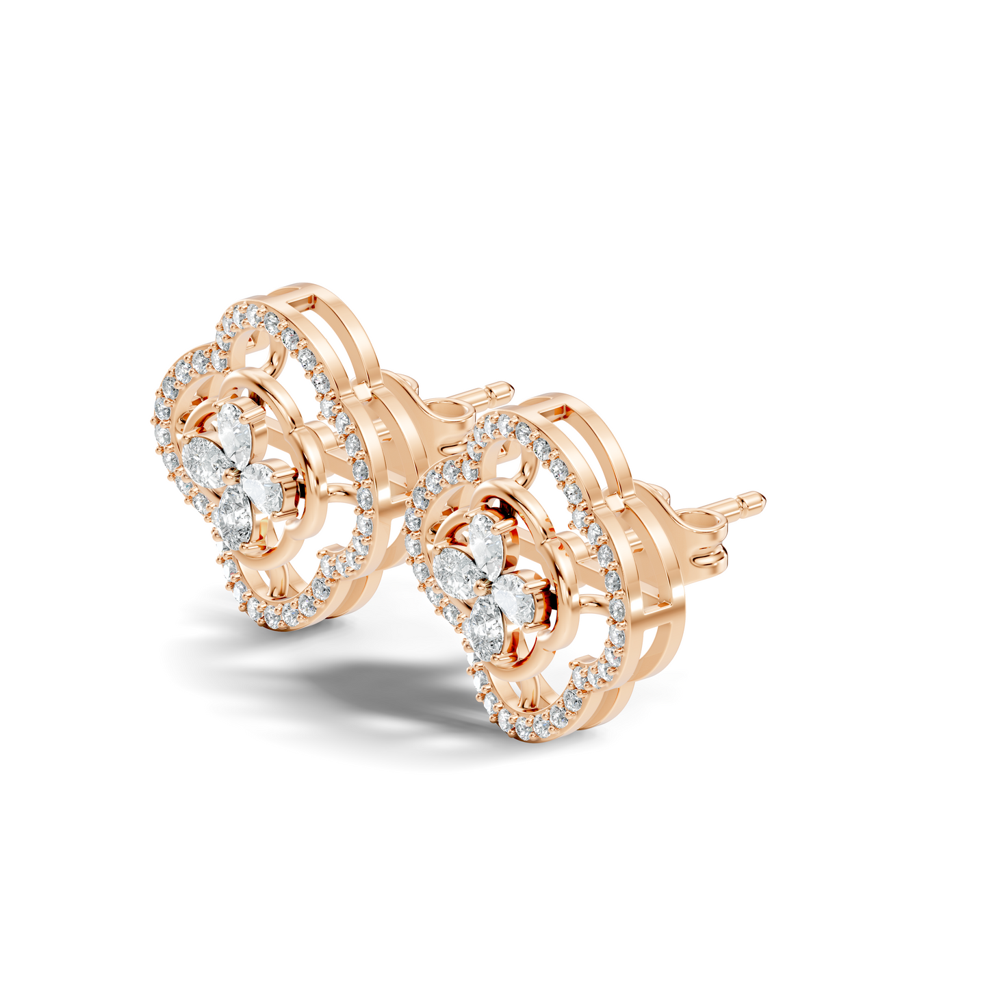 Pear & Round Shape Natural And Lab Grown Diamond Stunning Every Occasion Wear Diamond earrings For Her