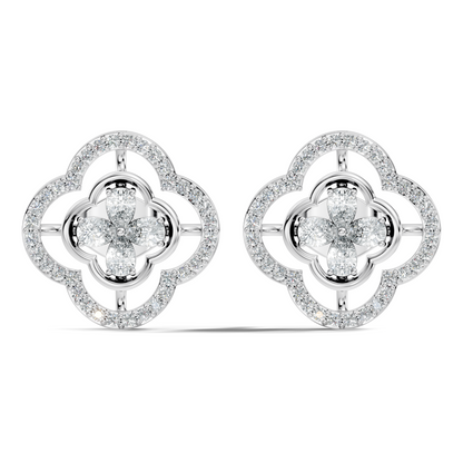 Pear & Round Shape Natural And Lab Grown Diamond Stunning Every Occasion Wear Diamond earrings For Her