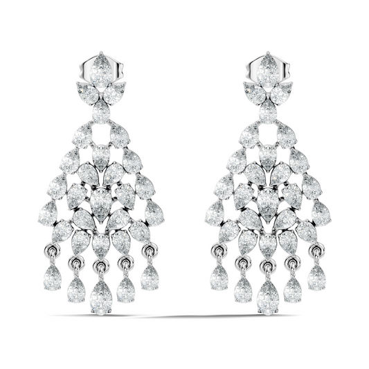 Pear Shape 8.10 Ct Lab Grown & Natural Diamond Sparkling Shinny Beautiful Earrings For Anniversary Gift