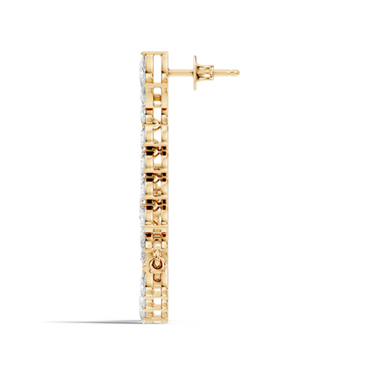 Pear Shape 8.10 Ct Lab Grown & Natural Diamond Sparkling Shinny Beautiful Earrings For Anniversary Gift