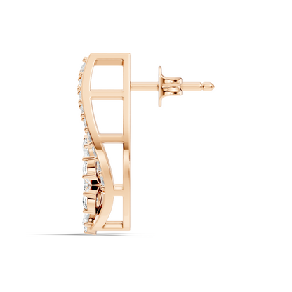 2.33 Ct Lab Grown & Natural Diamond  Round & Pear Shape Sparkling Shinny Beautiful Earrings For Her