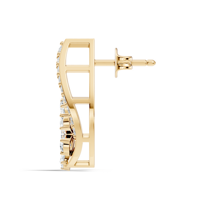 2.33 Ct Lab Grown & Natural Diamond  Round & Pear Shape Sparkling Shinny Beautiful Earrings For Her