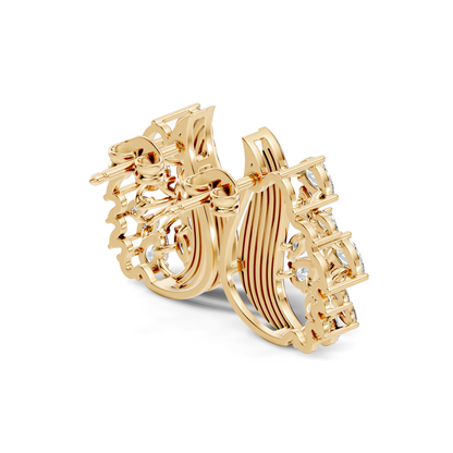 marquise & Pear Shape 2.05 Ct Lab grown & Natural Diamond 14k Solid White Gold Fantastic Classic Studs Earrings