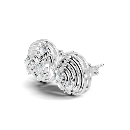 Marquise Cut 18k Solid Rose Gold New Style Ethically Wear Diamond Earrings For Women