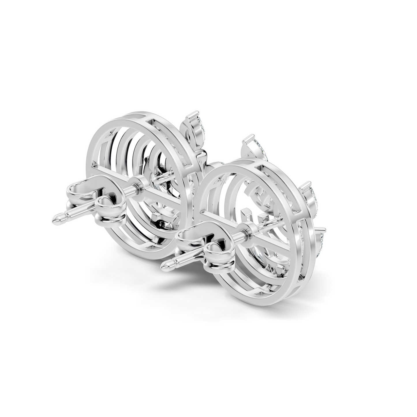 Marquise Cut 18k Solid Rose Gold New Style Ethically Wear Diamond Earrings For Women