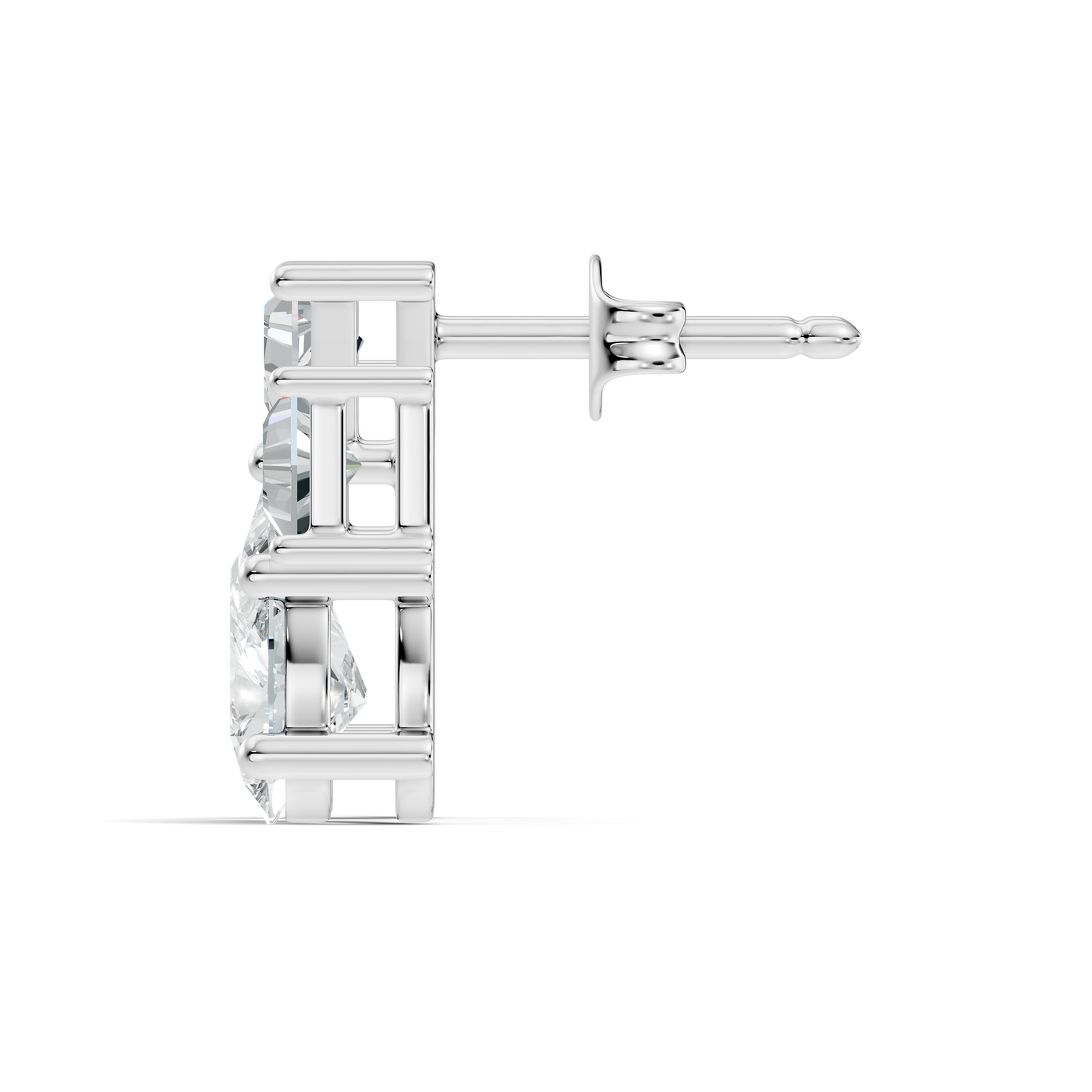 Triangle and Pear Shape Shining Classic Vintage Lab Grown diamond Earrings For Women