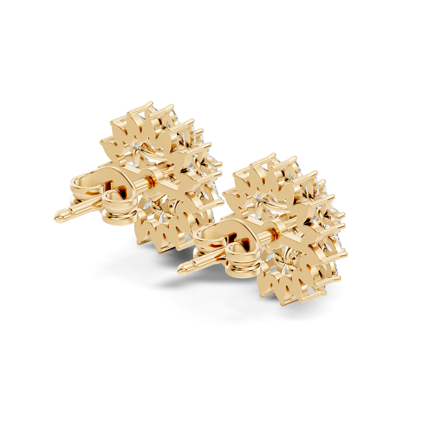 Round And Marquise Shape 1.19 Ct Natural & Lab Grown Diamond Fantastic Sizzling Diamond Earrings For Her