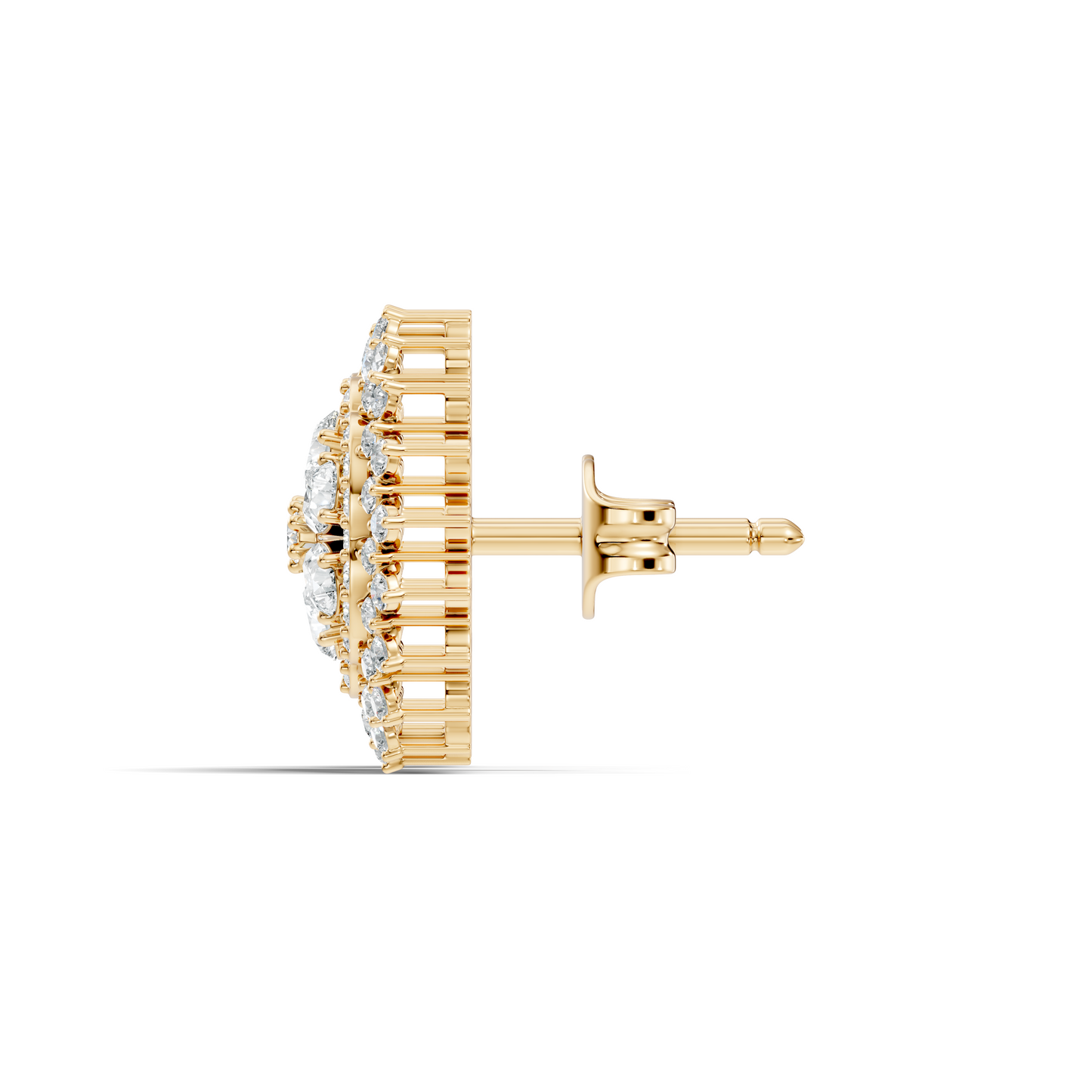 2.29 Ct Round & Pear Shape 14k Solid Gold Stunning Vintage Style Diamond Earrings For Daily Wear