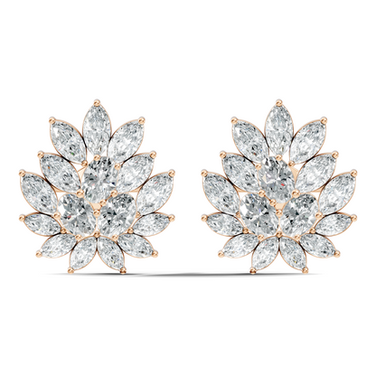 2.72 Ct Lab Grown and Natural Diamond Marquise & Oval Shape Diamond Dazzling Daily Wear Diamond Earrings