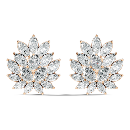 2.72 Ct Lab Grown and Natural Diamond Marquise & Oval Shape Diamond Dazzling Daily Wear Diamond Earrings