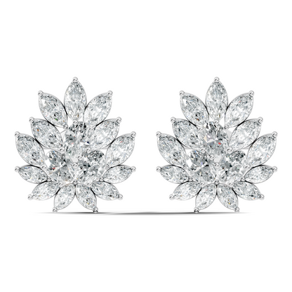 2.72 Ct Lab Grown and Natural Diamond Marquise & Oval Shape Diamond Dazzling Daily Wear Diamond Earrings