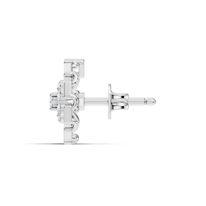 10k Solid Gold Round Shape Diamond Stunning Elegance Vintage Type  Studs Diamond Earrings