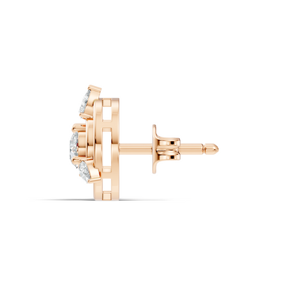 Pear & Round Shape Natural & Lab Grown Diamond 1.16 Ct 14k Solid Gold Classic Diamond Earrings