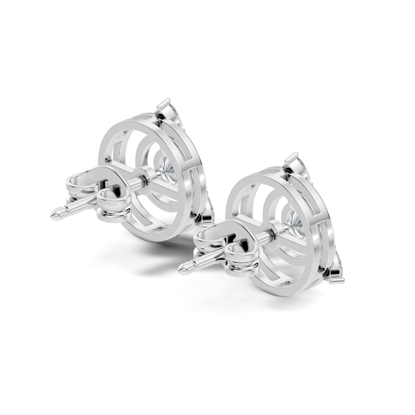 Pear & Round Shape Natural & Lab Grown Diamond 1.16 Ct 14k Solid Gold Classic Diamond Earrings