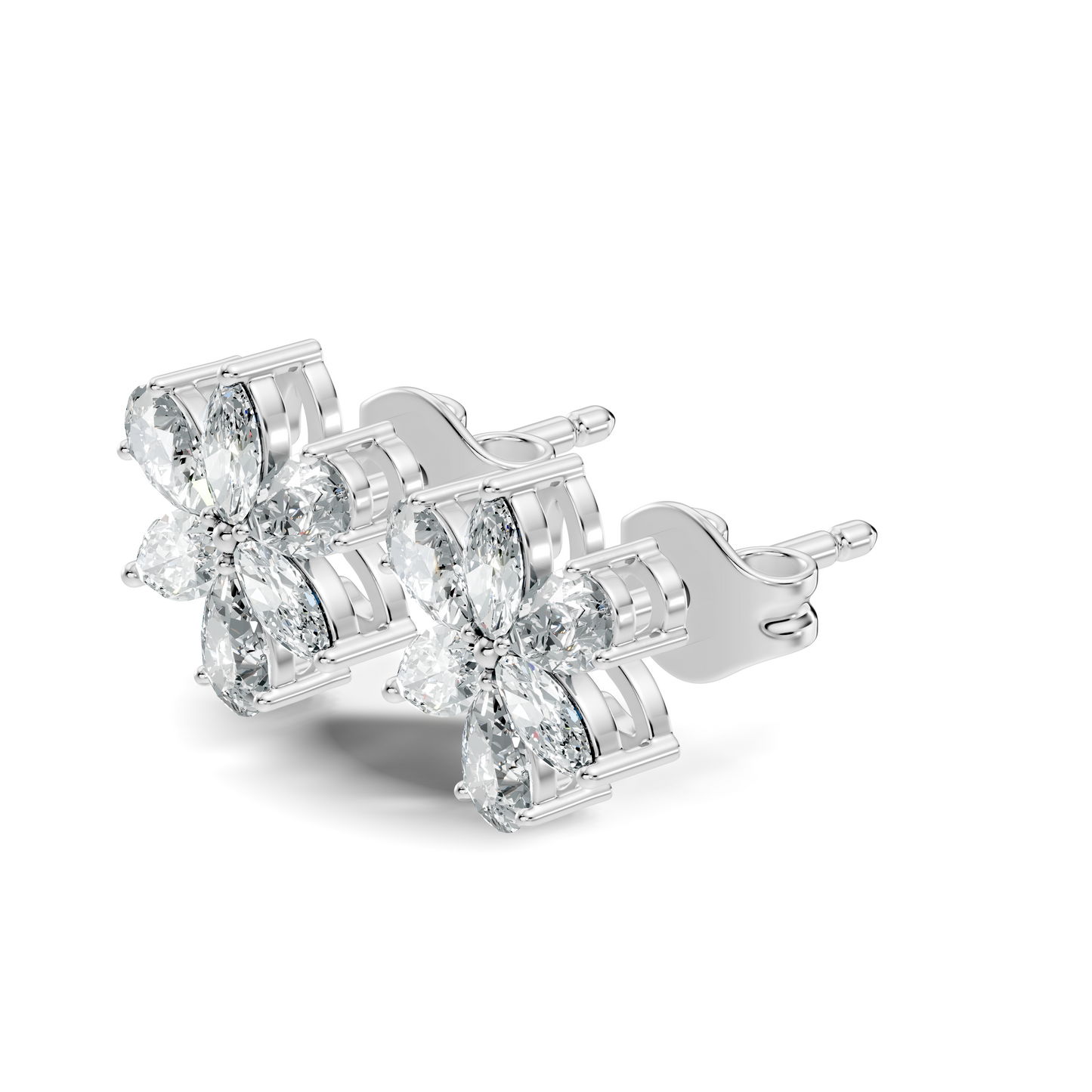 1.68 Ct Marquise & Pear Shape Natural & Lab grown Diamond Stunning Shinning Vintage Diamond Earrings For Birthday gif