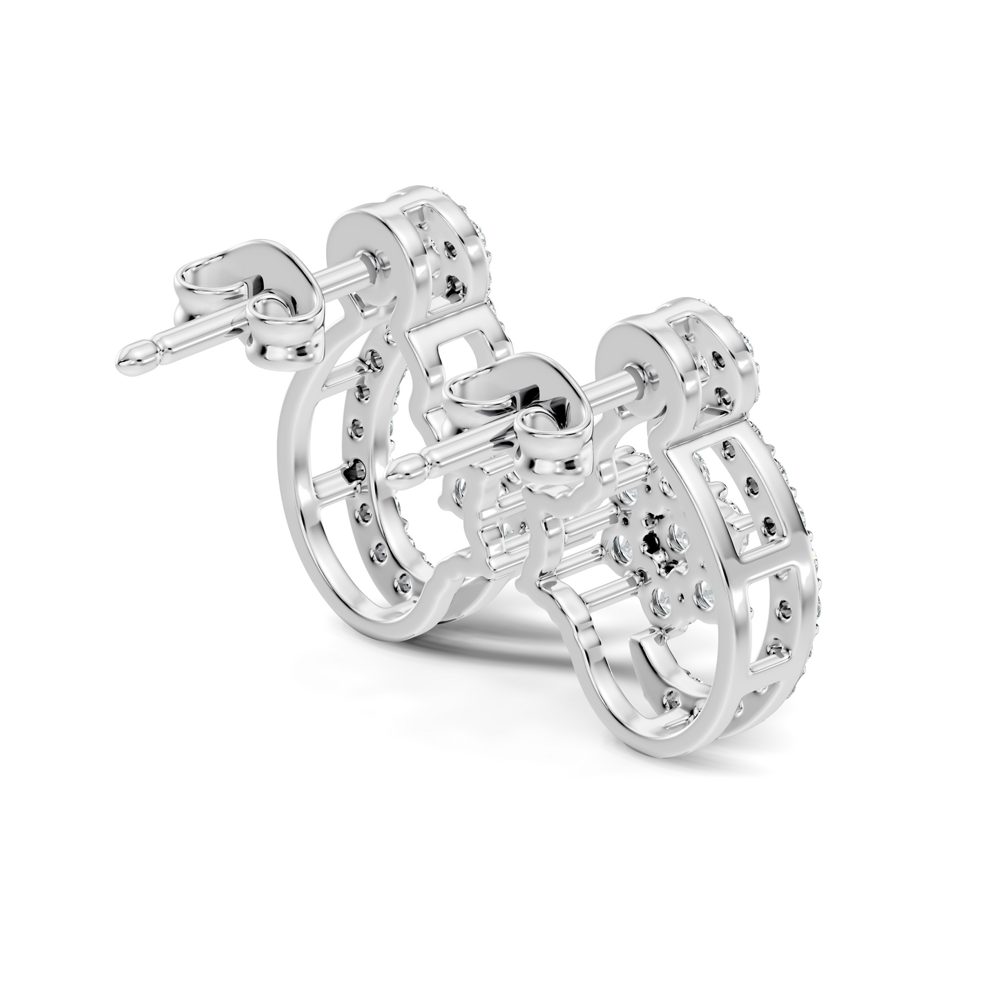 Round Shape Full Studs Natural & Lab Grown Diamond Earrings For Women Daily Wear