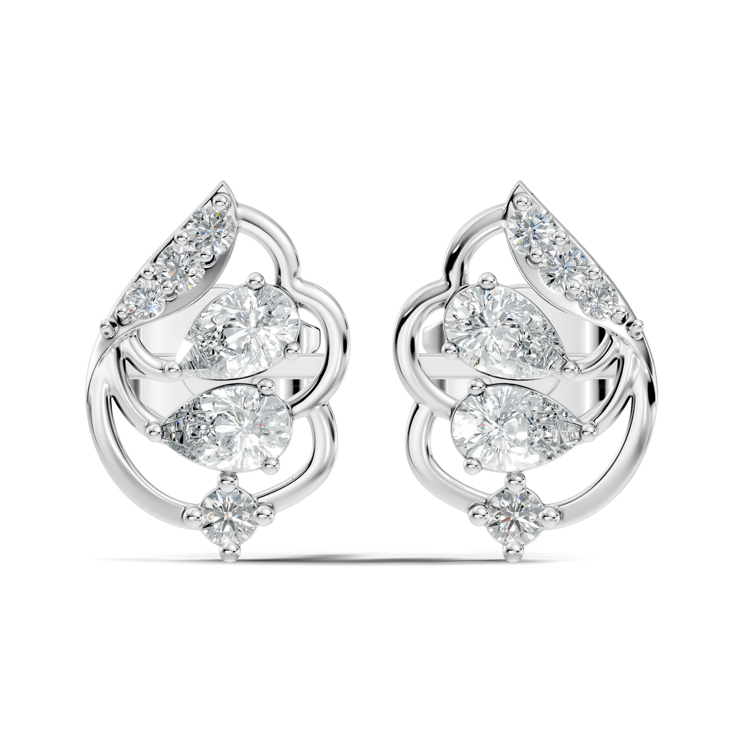 Pear, Round Shape 14k Solid Gold Natural, Lab grown Both Diamond Available Diamond Ring For Her