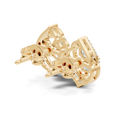 Pear, Round Shape 14k Solid Gold Natural, Lab grown Both Diamond Available Diamond Ring For Her